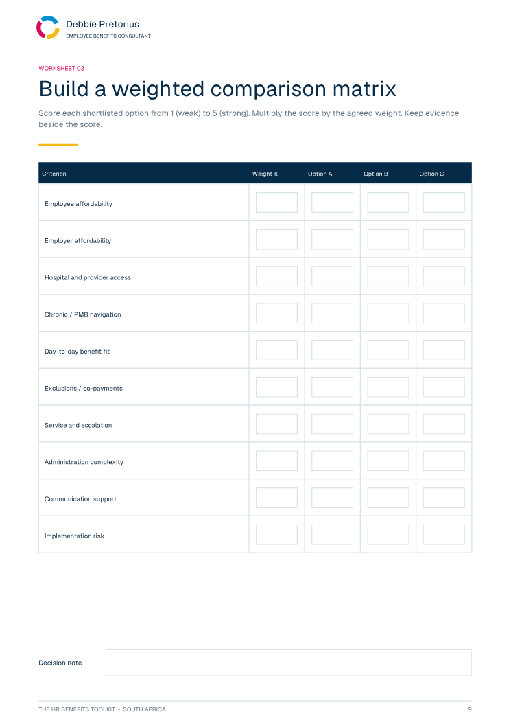 Compare with evidence worksheet preview